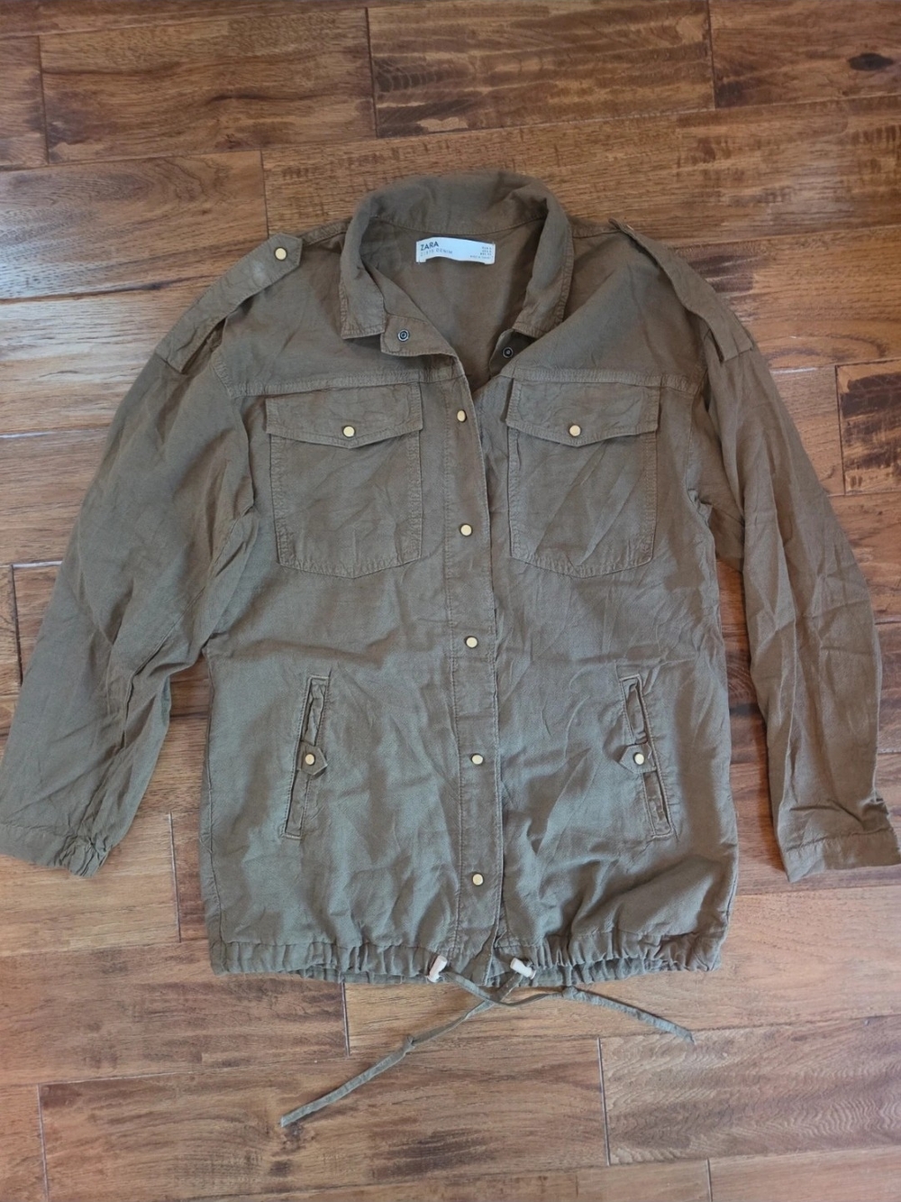 Zara Olive Green Utility Jacket for Women